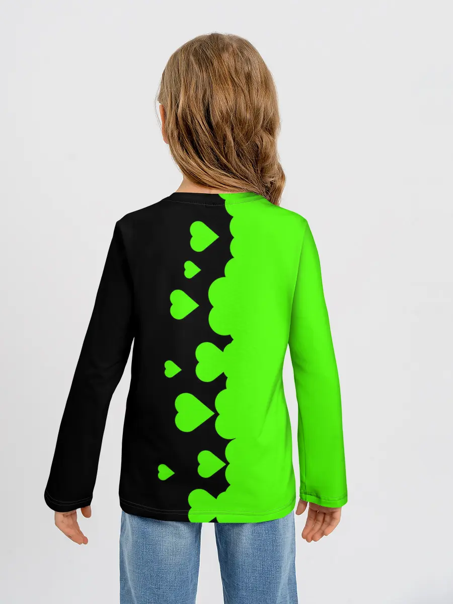 Детский лонгслив / Любовь Эндермена и Крипера Майнкрафт