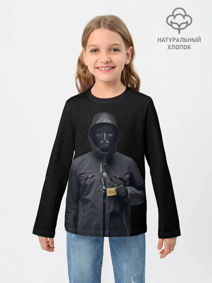 Детский лонгслив / ВЕДУЩИЙ С ВИЗИТКОЙ | ИГРА В КАЛЬМАРА