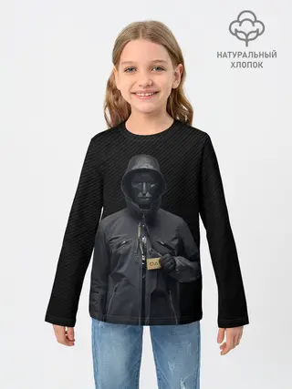 Детский лонгслив / ВЕДУЩИЙ С ВИЗИТКОЙ | ИГРА В КАЛЬМАРА