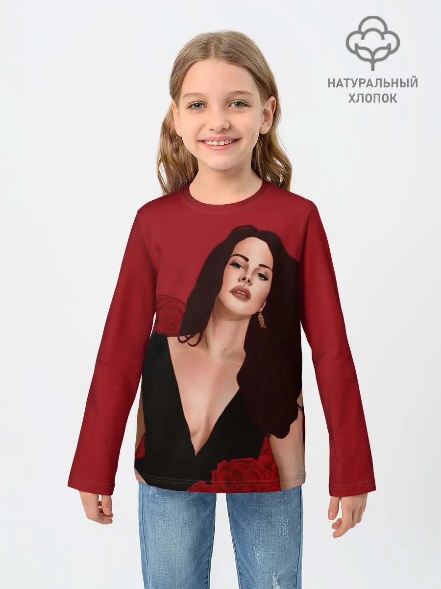 Детский лонгслив / Лана в розах