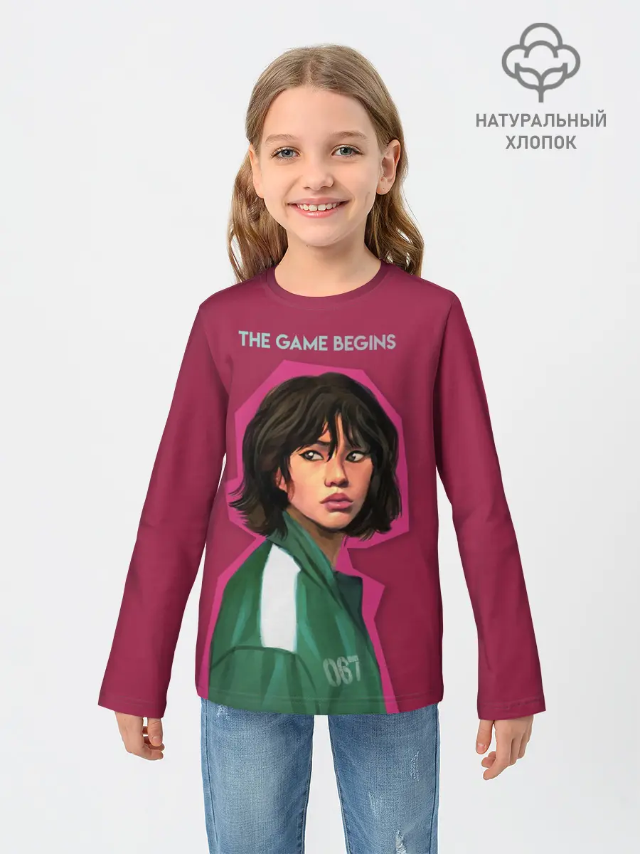 Детский лонгслив / Игрок Ojingeo geim.