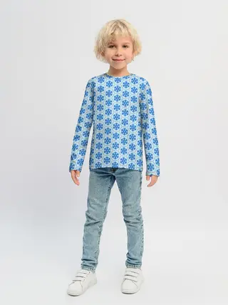 Детский лонгслив / Снежинки