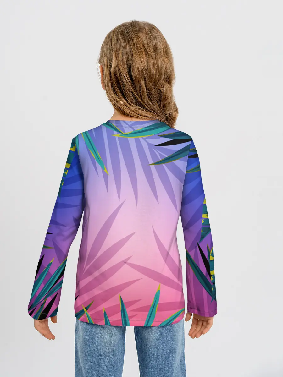 Детский лонгслив / Тигр из абстракций