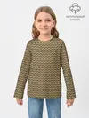 Детский лонгслив / Абстракция разноцветные зигзаги