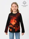 Детский лонгслив / Красная луна на Хэллоуин