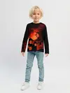 Детский лонгслив / Красная луна на Хэллоуин