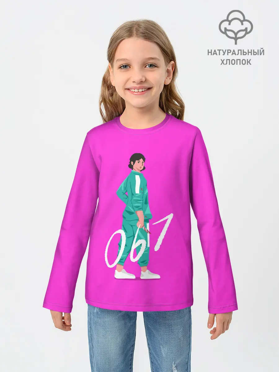 Детский лонгслив / Игрок в кальмара 067