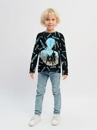 Детский лонгслив / Jujutsu Kaisen силуэты героев