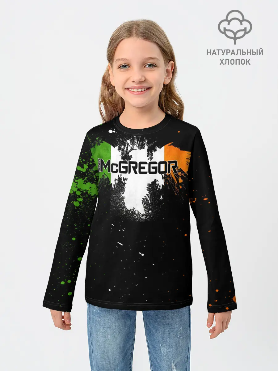 Детский лонгслив / Ирландский орел Конор МакГрегор