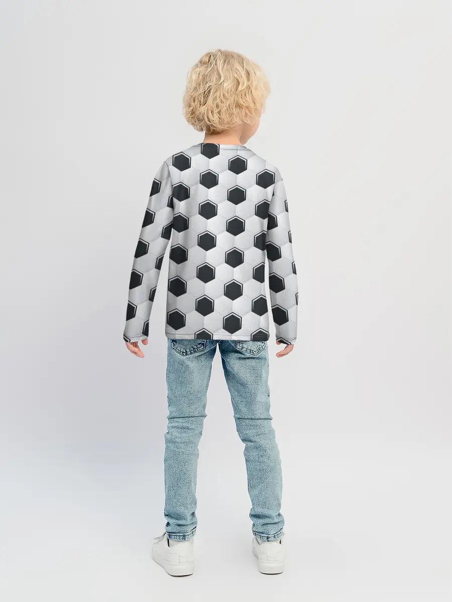 Детский лонгслив / Текстура футбольного мяча