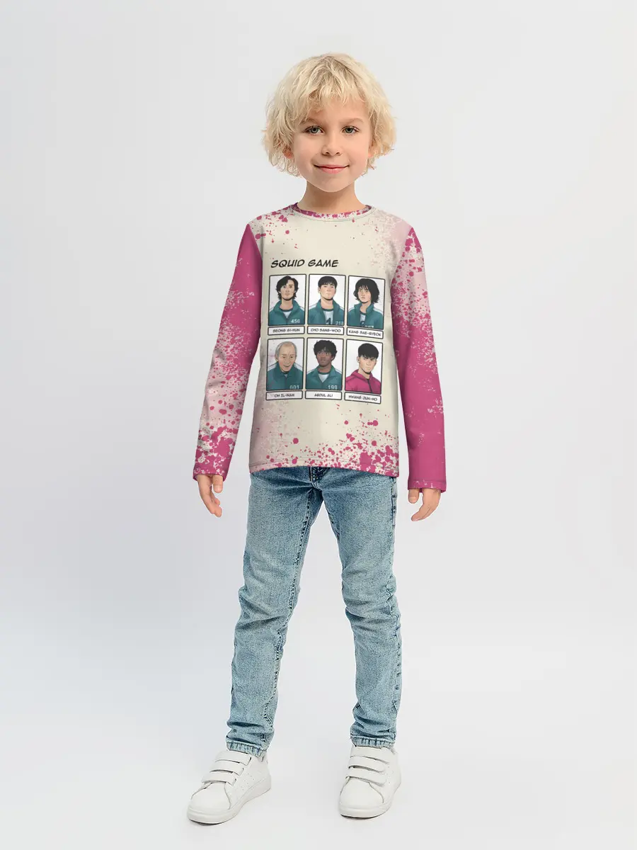 Детский лонгслив / ГЛАВНЫЕ ГЕРОИ | ИГРА В КАЛЬМАРА