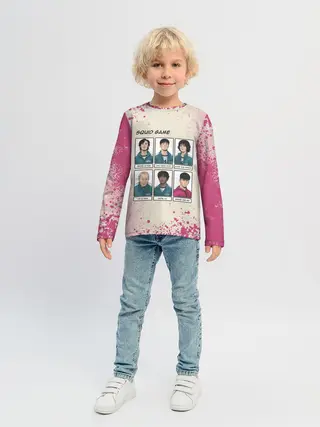 Детский лонгслив / ГЛАВНЫЕ ГЕРОИ | ИГРА В КАЛЬМАРА