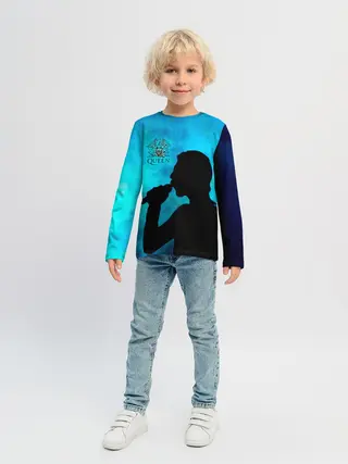 Детский лонгслив / Силуэт Фредди Меркьюри группа Queen