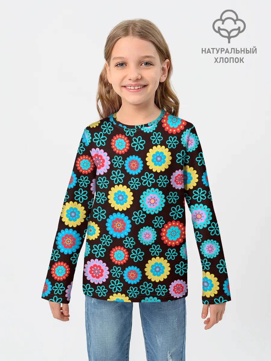 Детский лонгслив / Flоwers