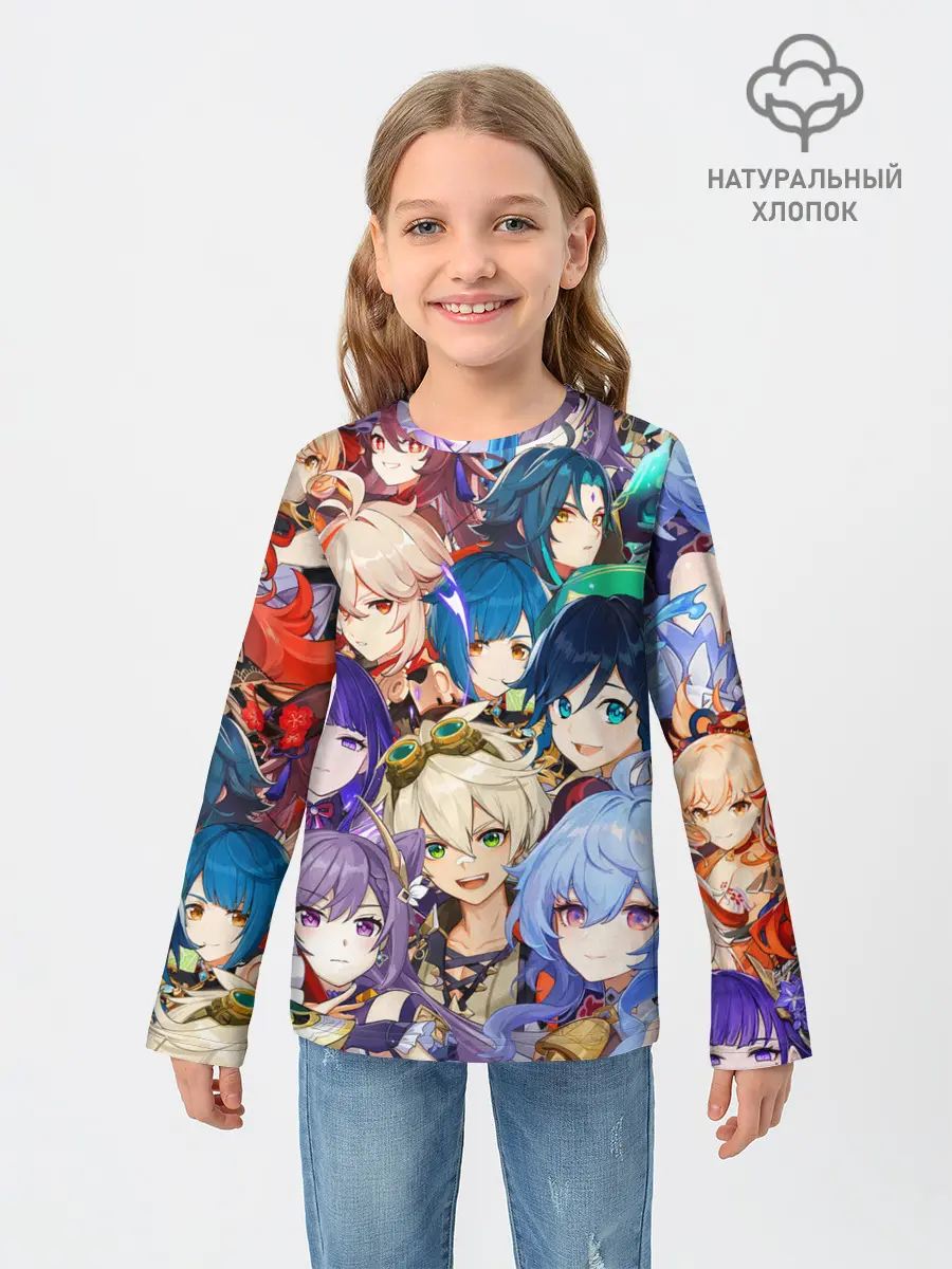 Детский лонгслив / Genshin Impact - персонажи