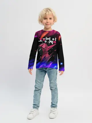 Детский лонгслив / Игра в кальмара / Squid Game: Огонь.