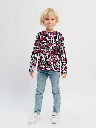 Детский лонгслив / Узор из Игры в кальмара