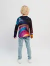 Детский лонгслив / Цветные неоновые волны