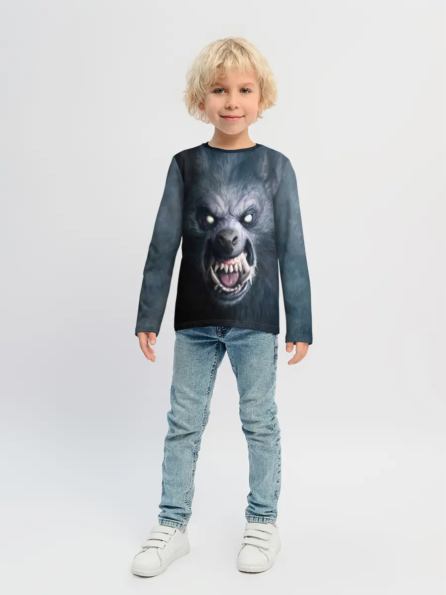 Детский лонгслив / ВОЛК-ОБОРОТЕНЬ