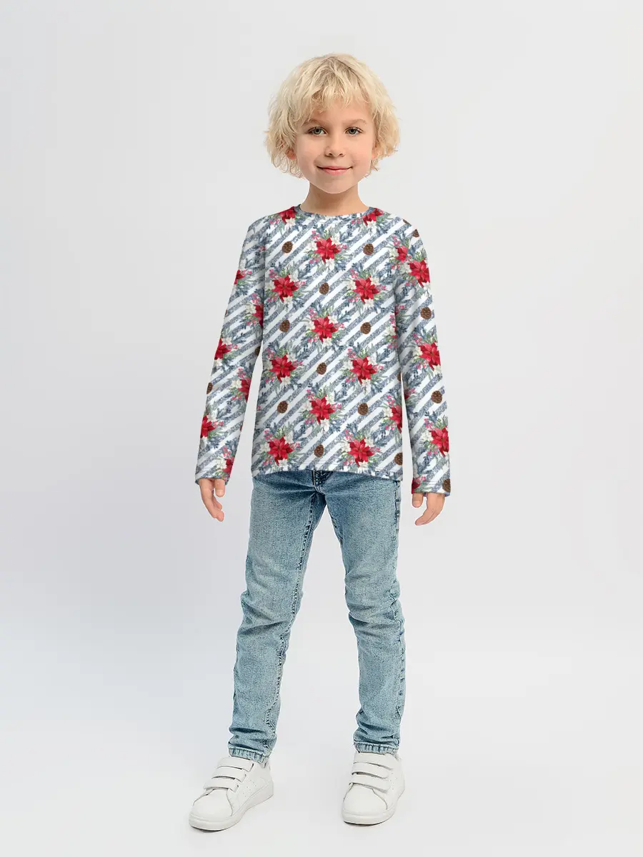 Детский лонгслив / Новогодние украшения и блестки