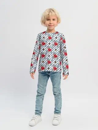 Детский лонгслив / Новогодние украшения и блестки