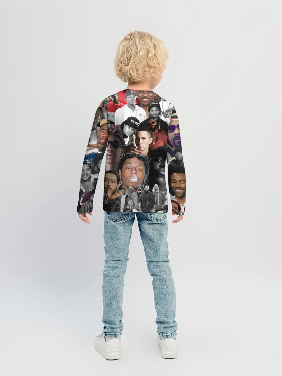 Детский лонгслив / Рэп-Коллаж