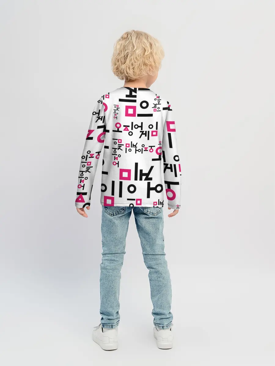Детский лонгслив / LOGO PATTERN | SQUID GAME