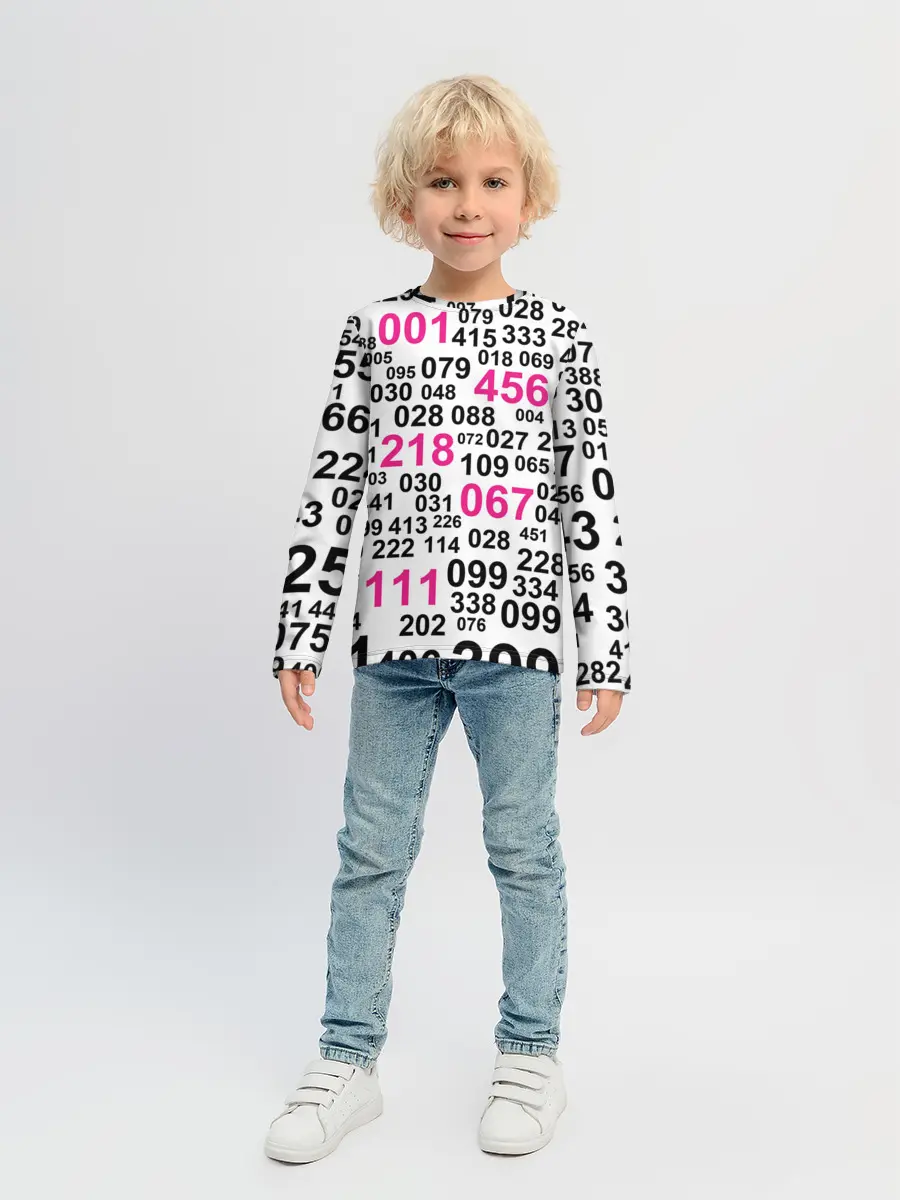 Детский лонгслив / ИГРА В КАЛЬМАРА, ЧИСЛА ИГРОКОВ