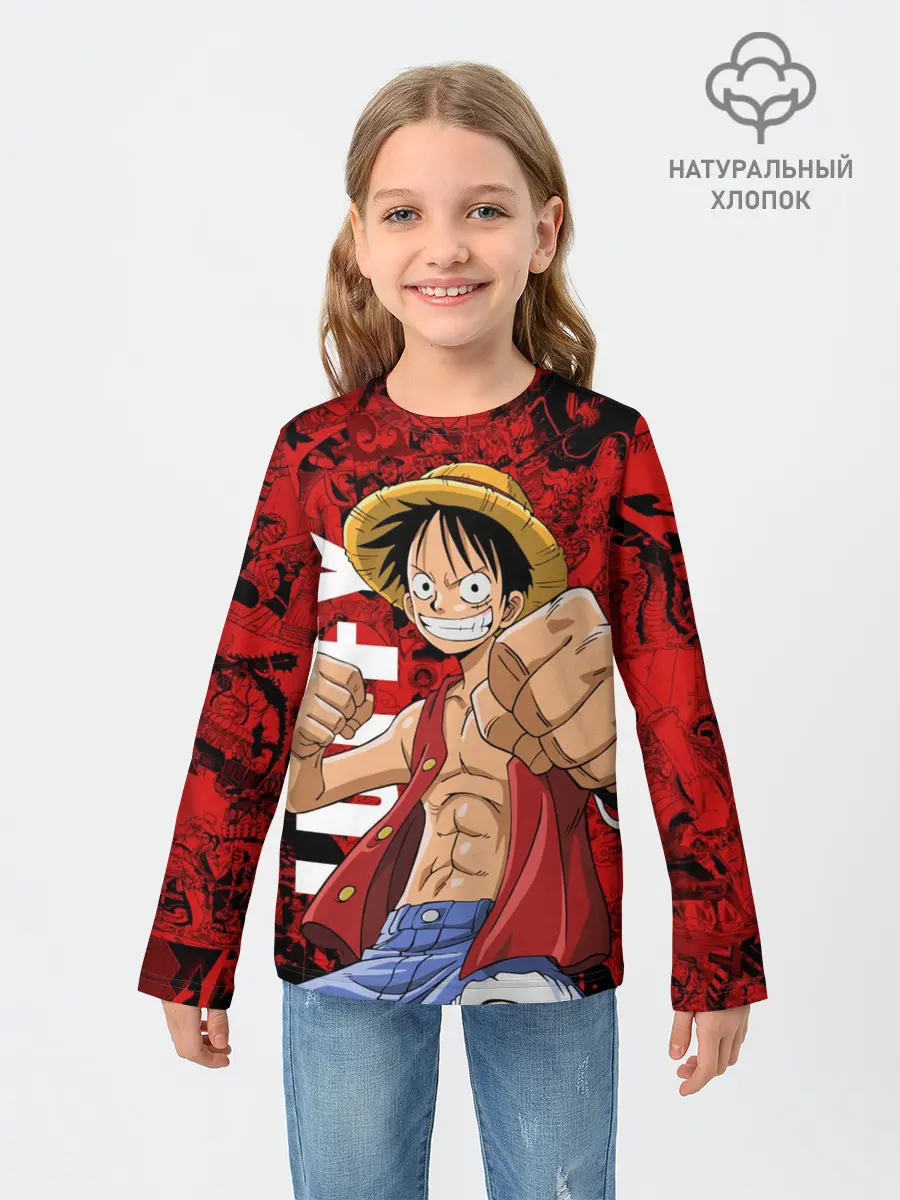 Детский лонгслив / Манки Д. Луффи, One Piece