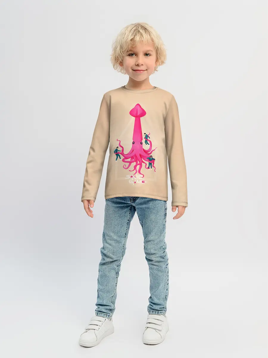 Детский лонгслив / В плену у Кальмара