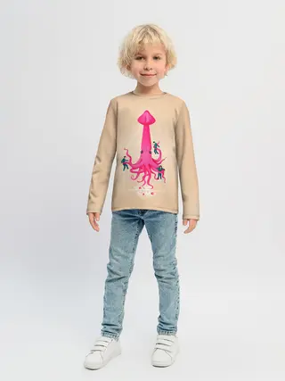 Детский лонгслив / В плену у Кальмара