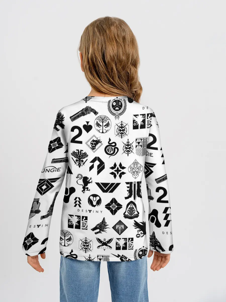 Детский лонгслив / DESTINY 2 LOGO PATTERN / ДЕСТИНИ