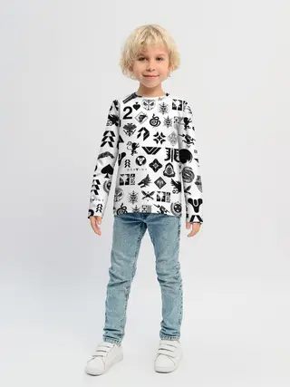 Детский лонгслив / DESTINY 2 LOGO PATTERN / ДЕСТИНИ