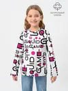Детский лонгслив / ИГРА В КАЛЬМАРА УЗОР И ПАТТЕРН ЛОГО