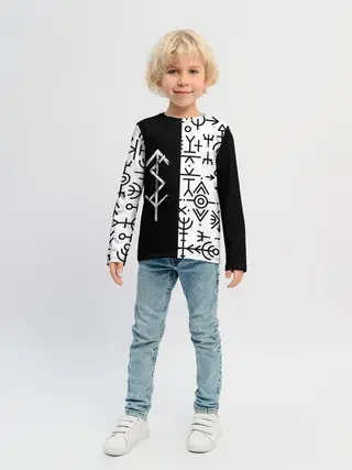 Детский лонгслив / ПАТТЕРН РУНЫ | RUNES