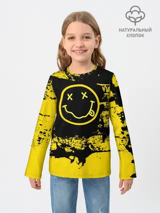 Детский лонгслив / Нирвана Гранж | Nirvana Smile
