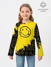 Детский лонгслив / Nirvana Smile | Нирвана Рваный Паттерн