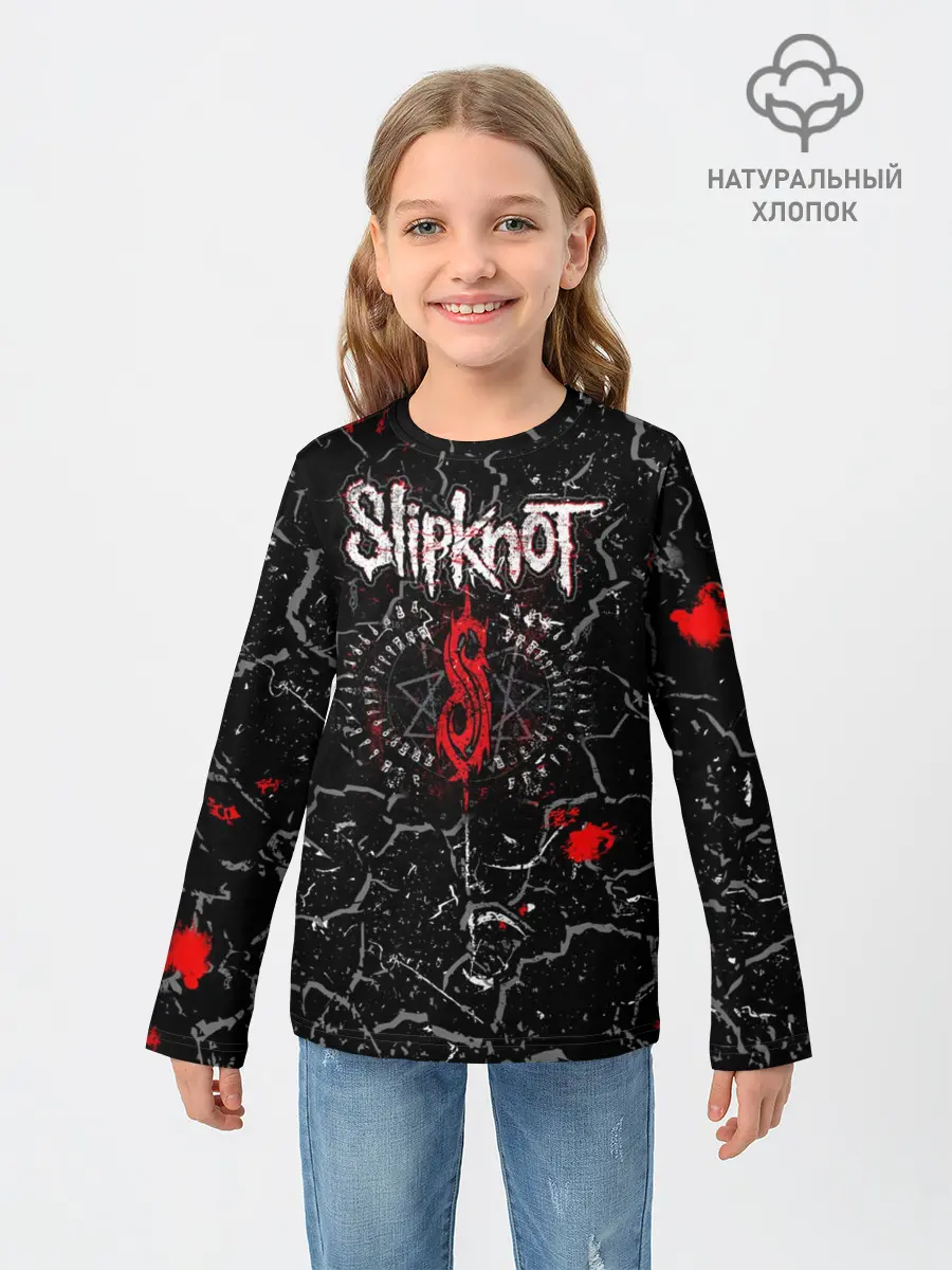 Детский лонгслив / Slipknot Rock | Слипкнот Музыка Рок Гранж