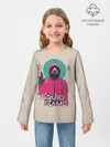 Детский лонгслив / Squid game - Игра в кальмара треугольник