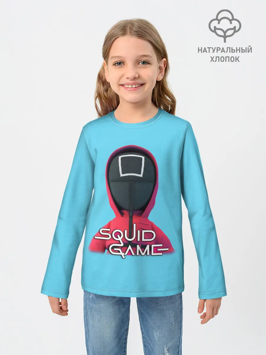 Детский лонгслив / Squid game квадрат - Игра в кальмара