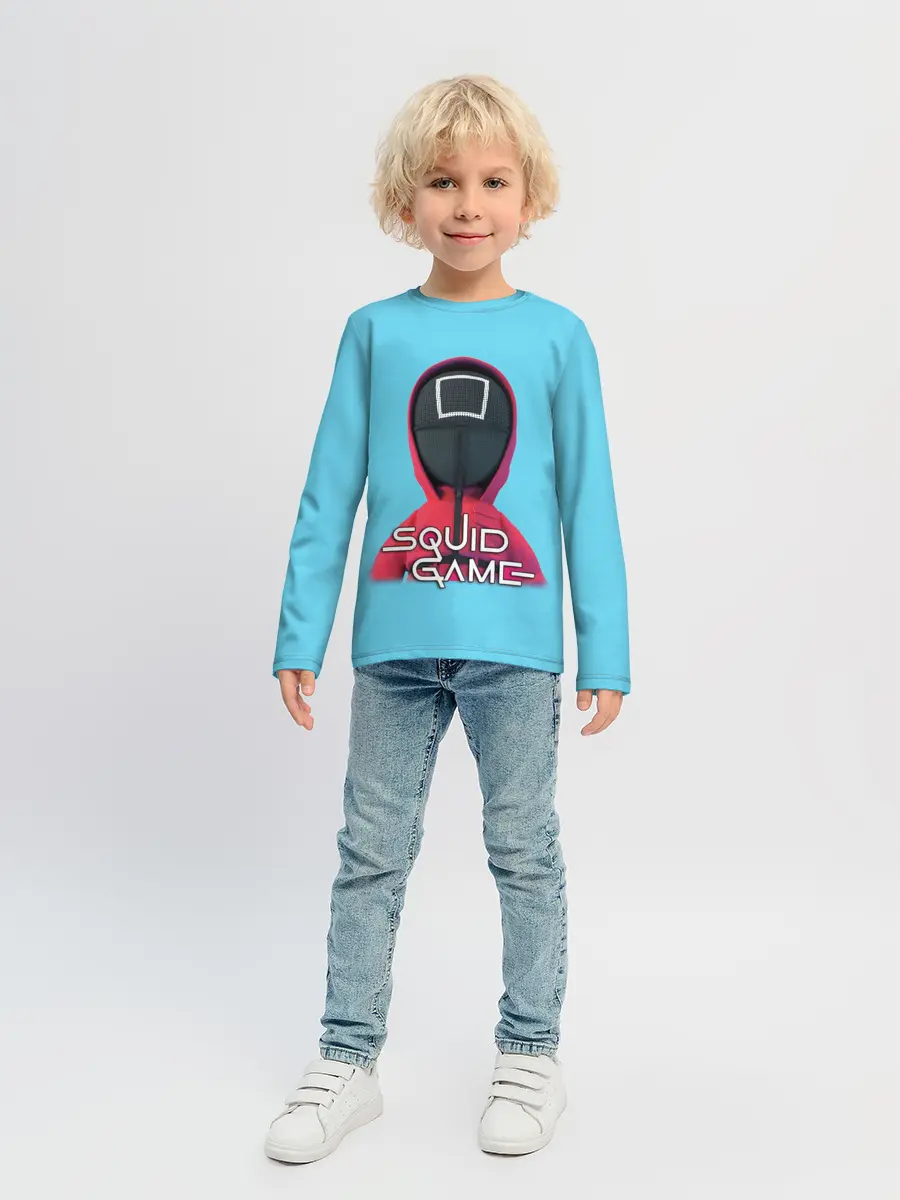 Детский лонгслив / Squid game квадрат - Игра в кальмара