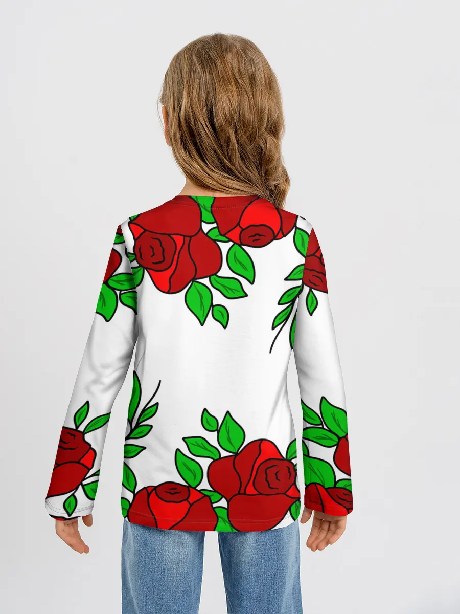 Детский лонгслив / Светлана в розах
