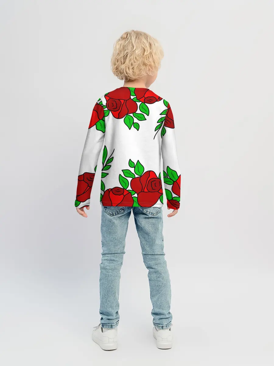 Детский лонгслив / Светлана в розах