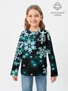 Детский лонгслив / Космические снежинки