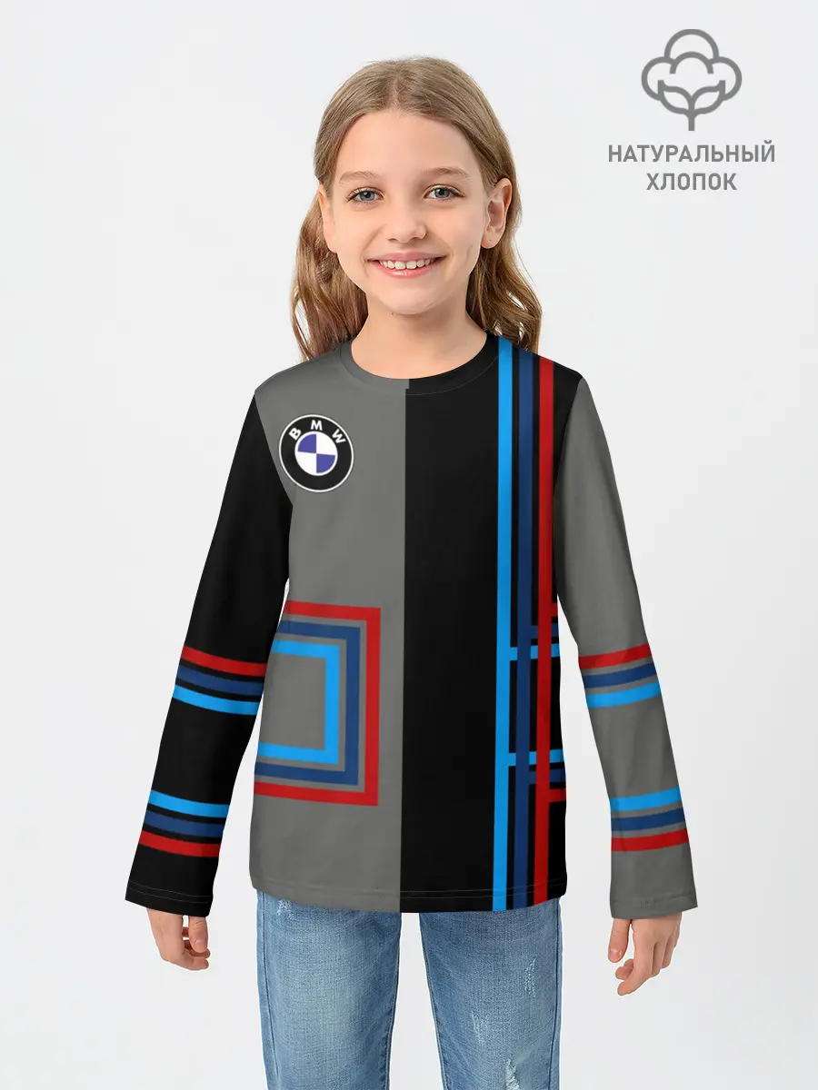 Детский лонгслив / Автомобиль BMW | БМВ