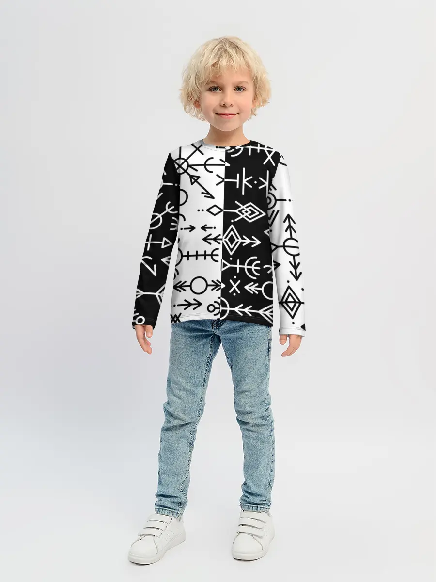 Детский лонгслив / ДРЕВНИЕ СЛАВЯНСКИЕ РУНЫ