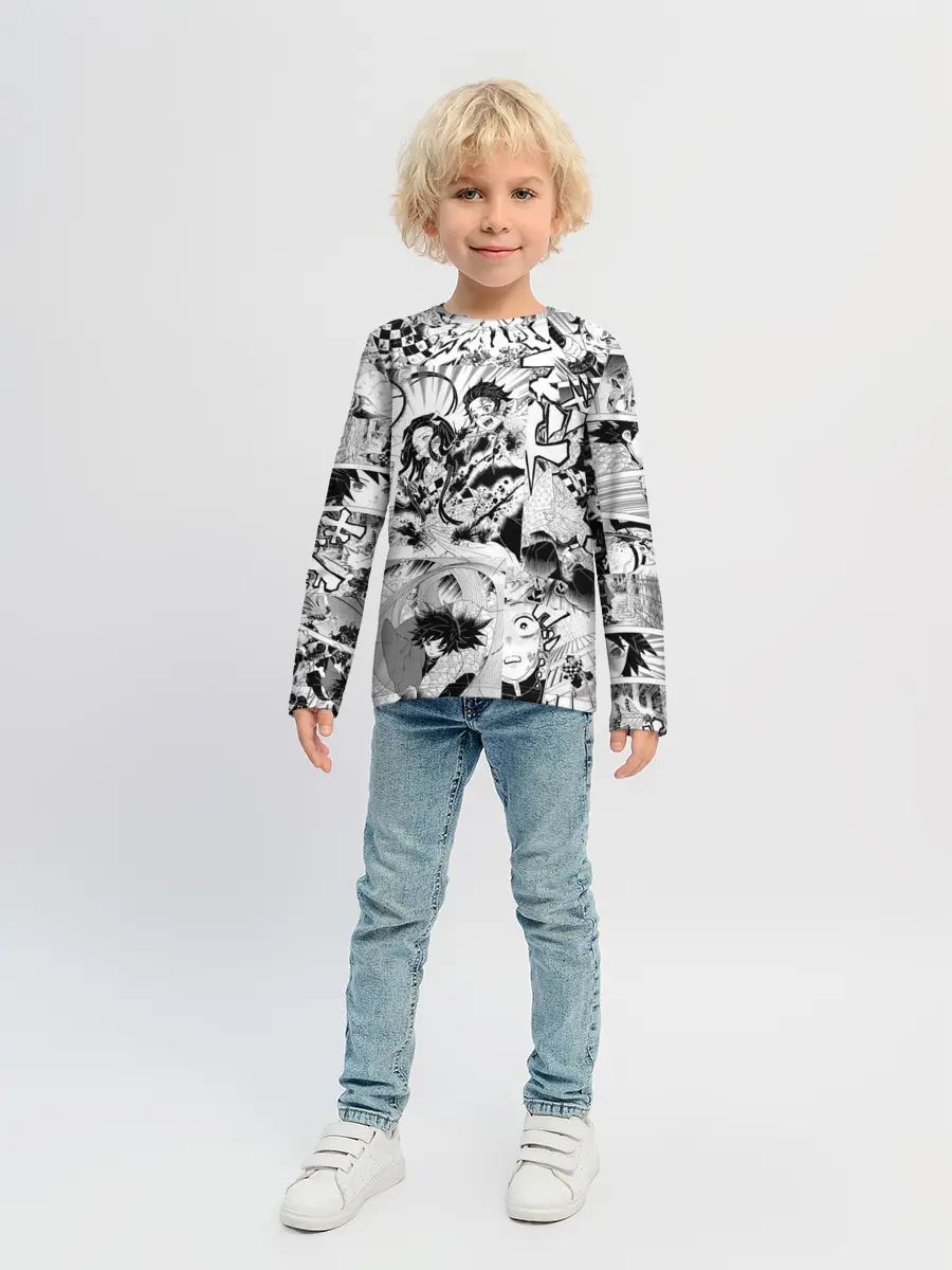 Детский лонгслив / Клинок, рассекающий демонов, МАНГА