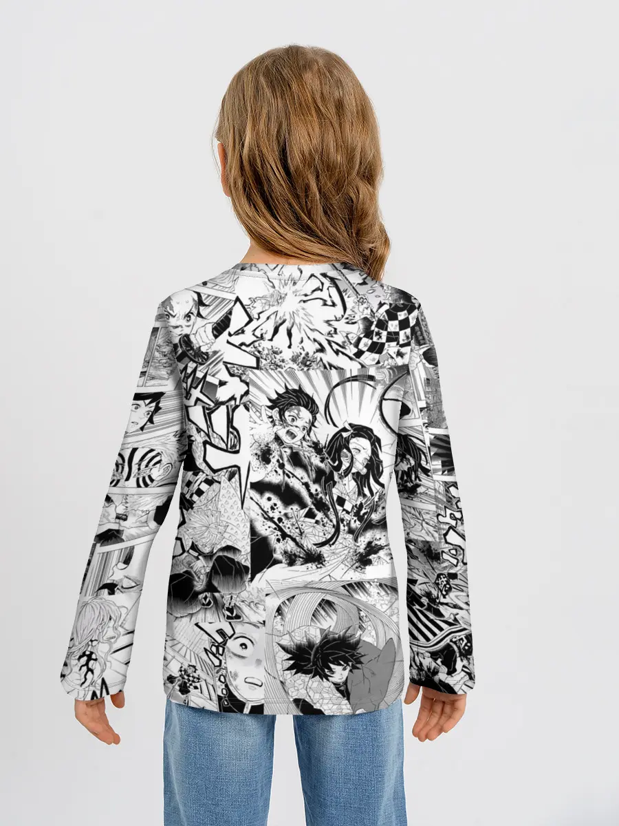 Детский лонгслив / Клинок, рассекающий демонов, МАНГА