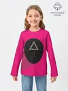 Детский лонгслив / ИГРА В КАЛЬМАРА МАСКА ТРЕУГОЛЬНИК С ТЕНЬЮ