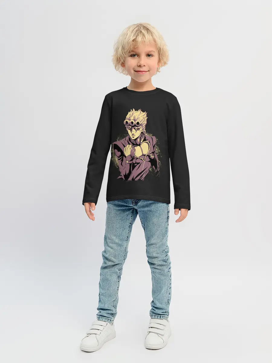 Детский лонгслив / Giorno Giovanna. Golden Wind